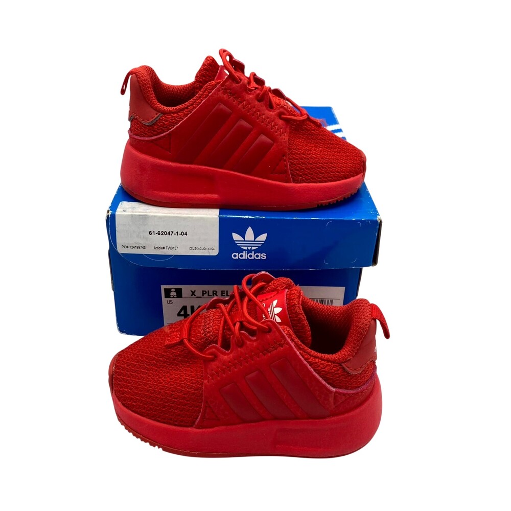 Adidas X_PLR EL I FW0157 Unisex Kids 4K Running Sneakers Lust Red Athletic Shoes